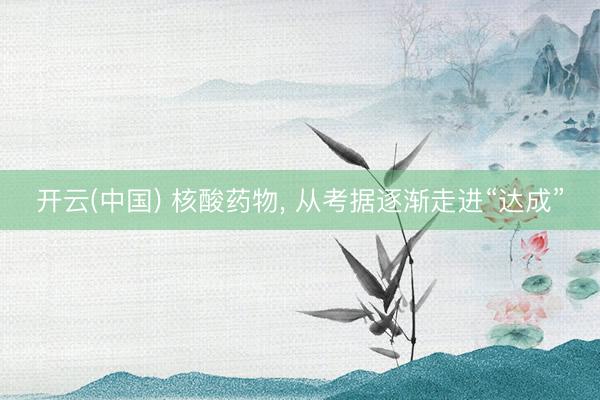 开云(中国) 核酸药物， 从考据逐渐走进“达成”