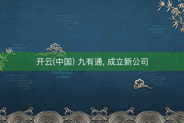 开云(中国) 九有通， 成立新公司